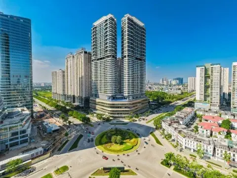 Toàn cảnh tòa Han Jardin N01-T6 T7 Ngoại Giao Đoàn