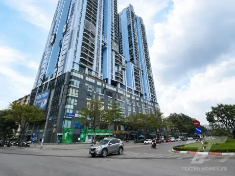 Toàn cảnh mặt ngoài tòa New Skyline 114 Nguyễn Khuyến