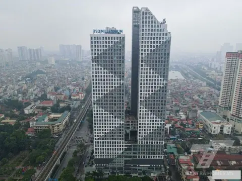 Toàn cảnh mặt trước tòa Tháp thiên niên kỷ 04 Quang Trung