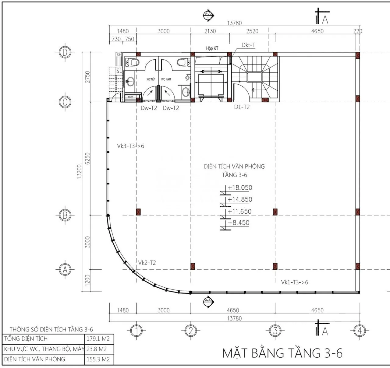 Không gian 3 tại Cho thuê văn phòng full kính rất đẹp ngõ 106 Hoàng Quốc Việt