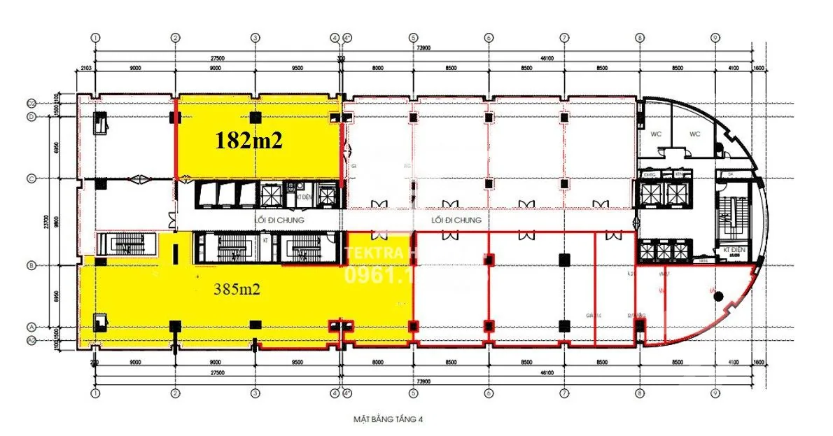 Không gian 3 tại Văn phòng cho thuê hạng B tòa EuroWindow mặt đường Trần Duy Hưng