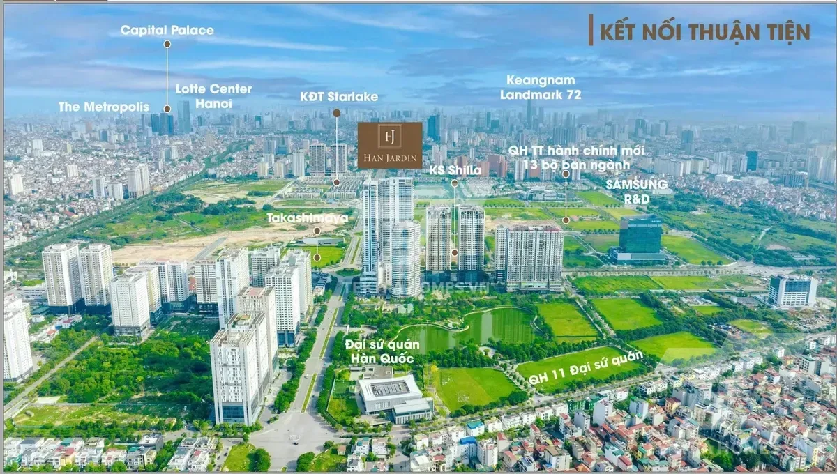 Không gian 2 tại Cho thuê văn phòng hạng B | Han Jardin | KĐT Ngoại giao đoàn