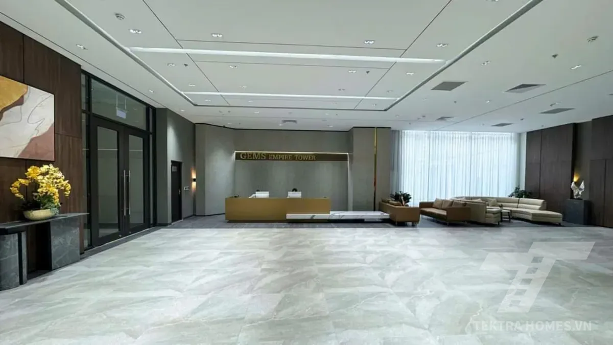 Khu vực lễ tân tòa Gems Empire Tower 201 Trường Chinh