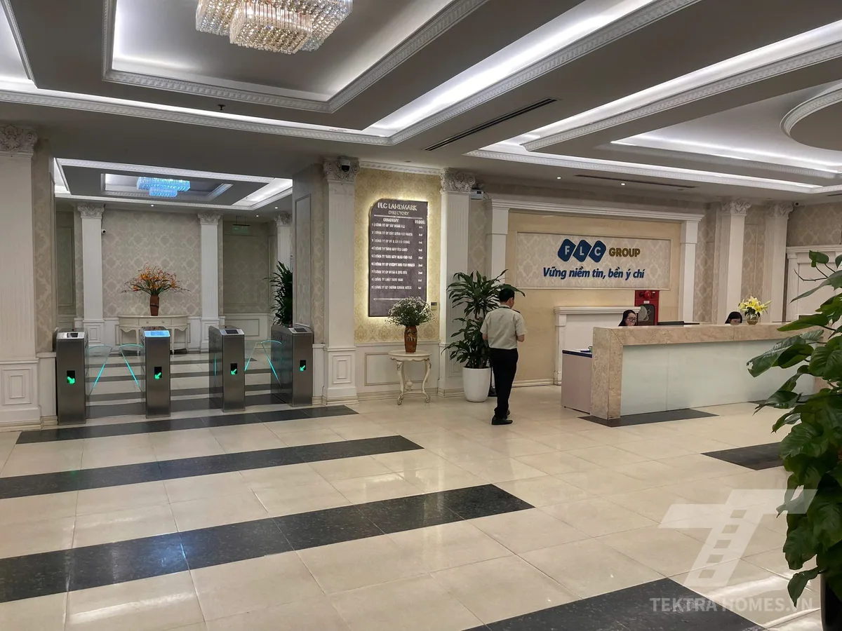 Khu vực lễ tân tòa FLC Landmark Lê Đức Thọ