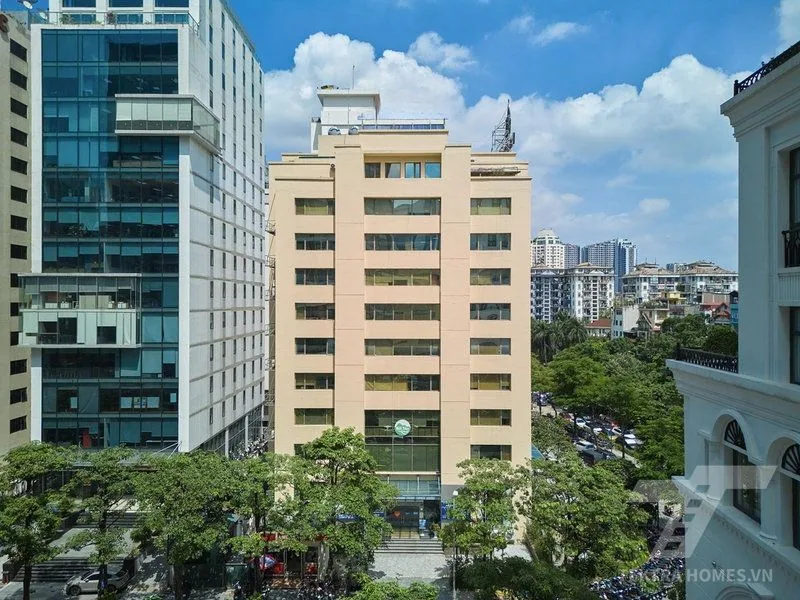 Toàn cảnh mặt ngoài tòa SanNam Tower 78 Duy Tân