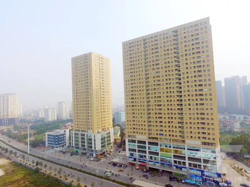 Mặt sảnh chính tòa  C14 Bắc Hà