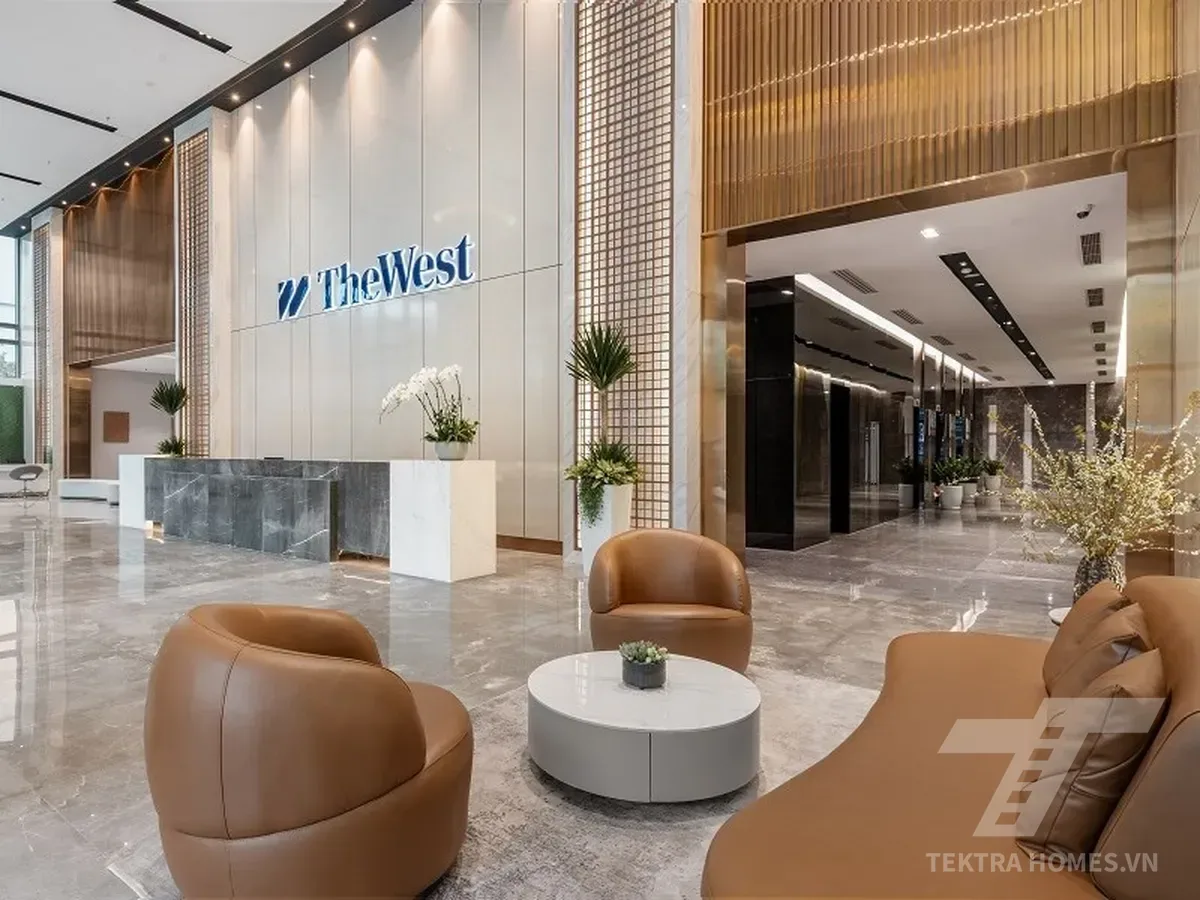 Sảnh đón tiếp khách tòa The West 265 Cầu Giấy