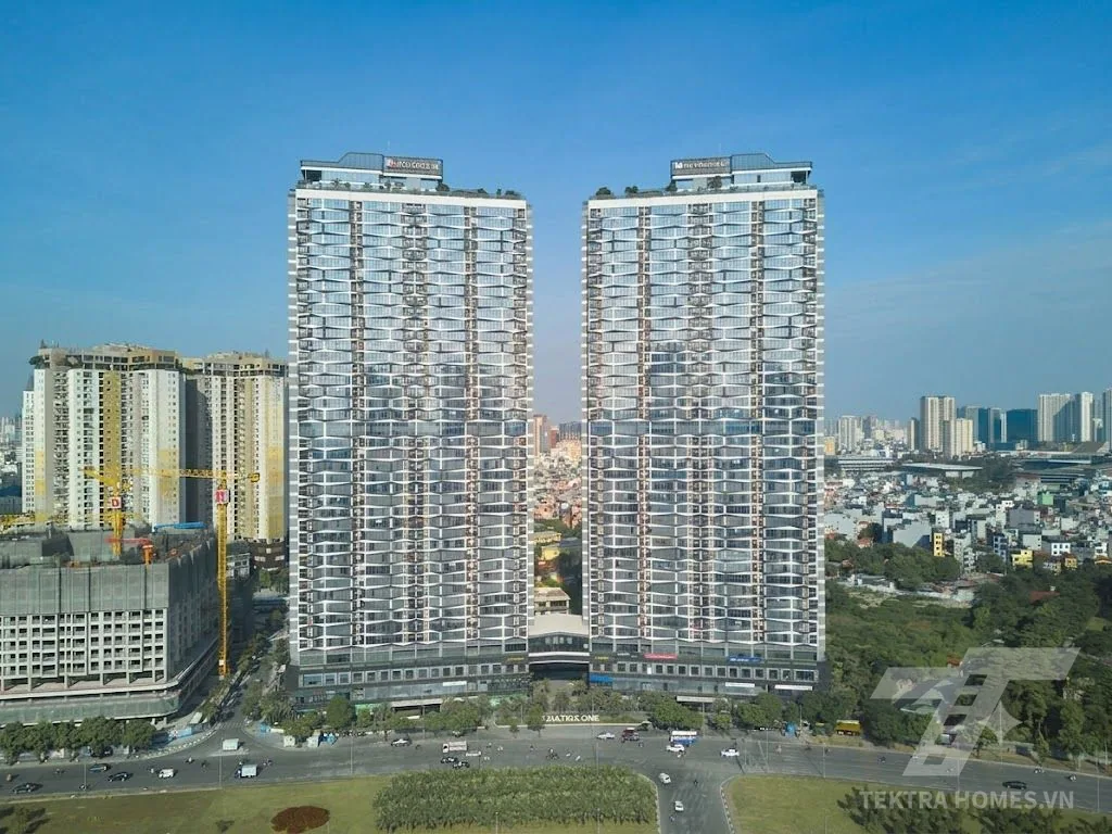 Toàn cảnh mặt trước tòa Matrix One 1 Lê Quang Đạo
