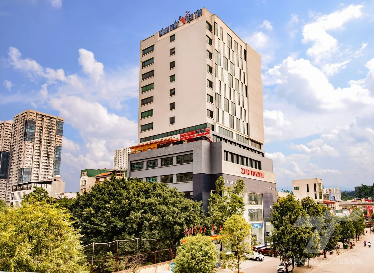 Mặt ngoài tòa Zen Tower 12 Khuất Duy Tiến