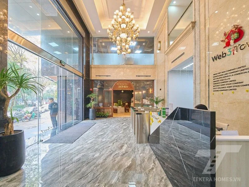 Lối ra vào tòa Web3 Tower 15/4 Duy Tân