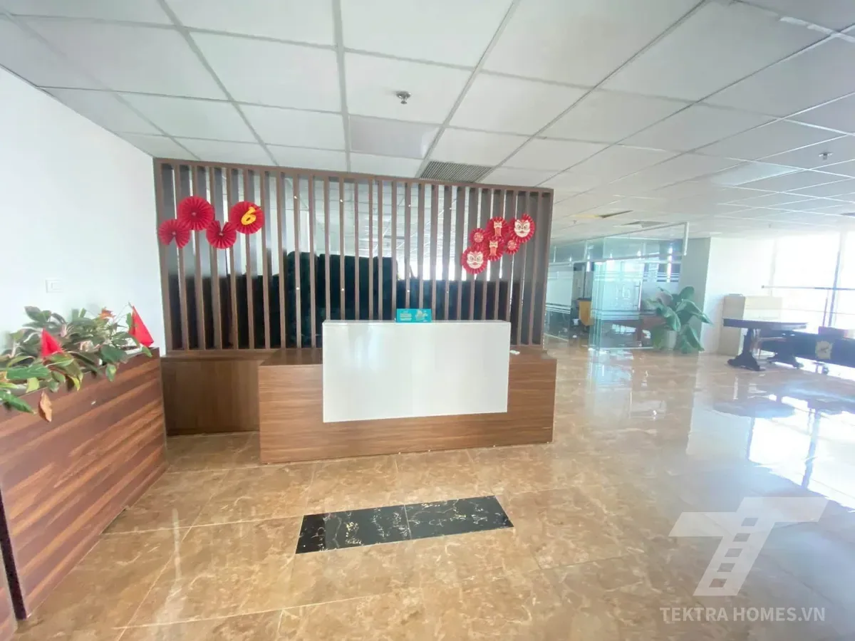 Sảnh đón khách văn phòng tòa MD Complex 68 Nguyễn Cơ Thạch