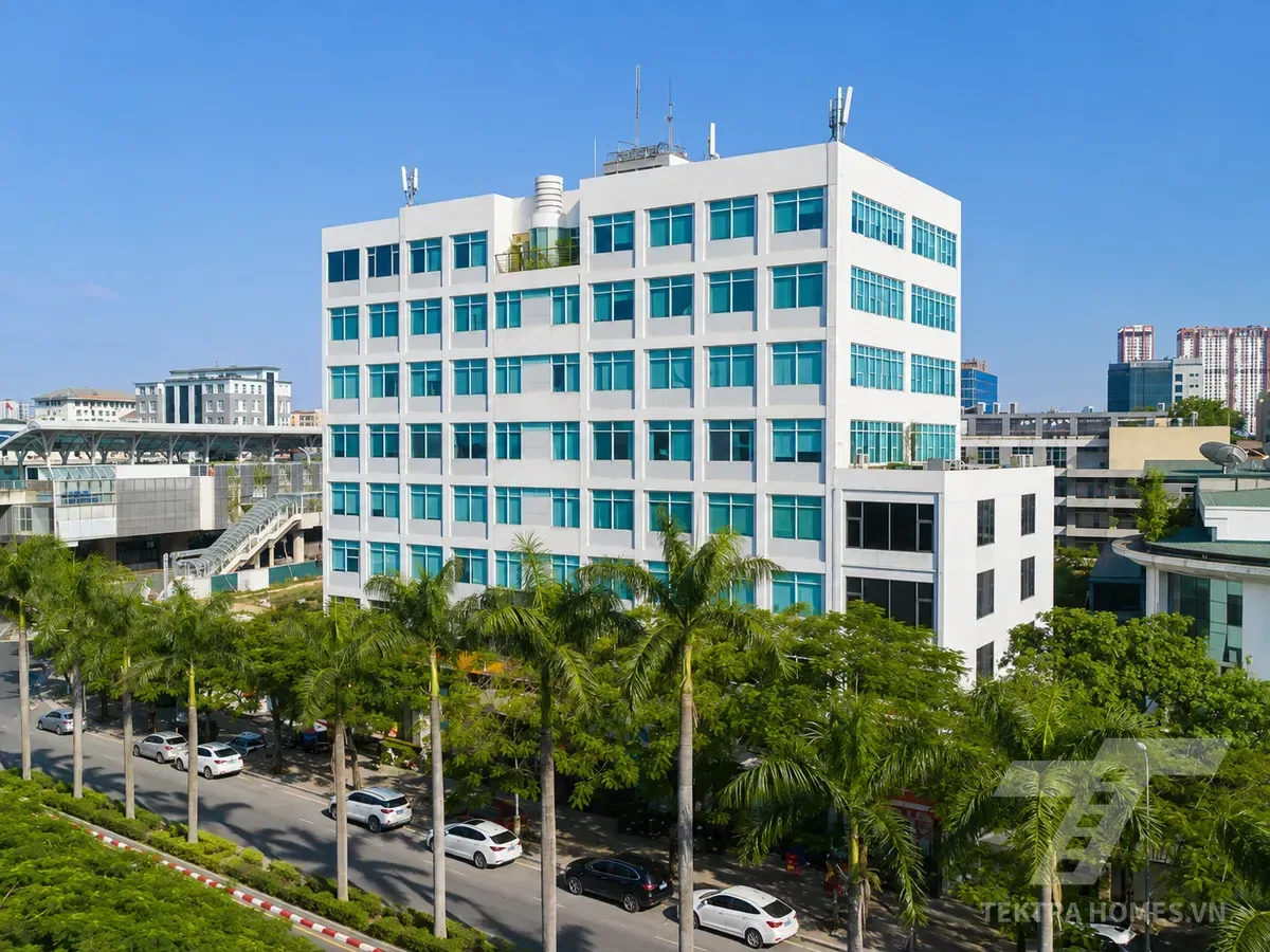 Mặt ngoài tòa Âu Việt Building Số 1 Lê Đức Thọ