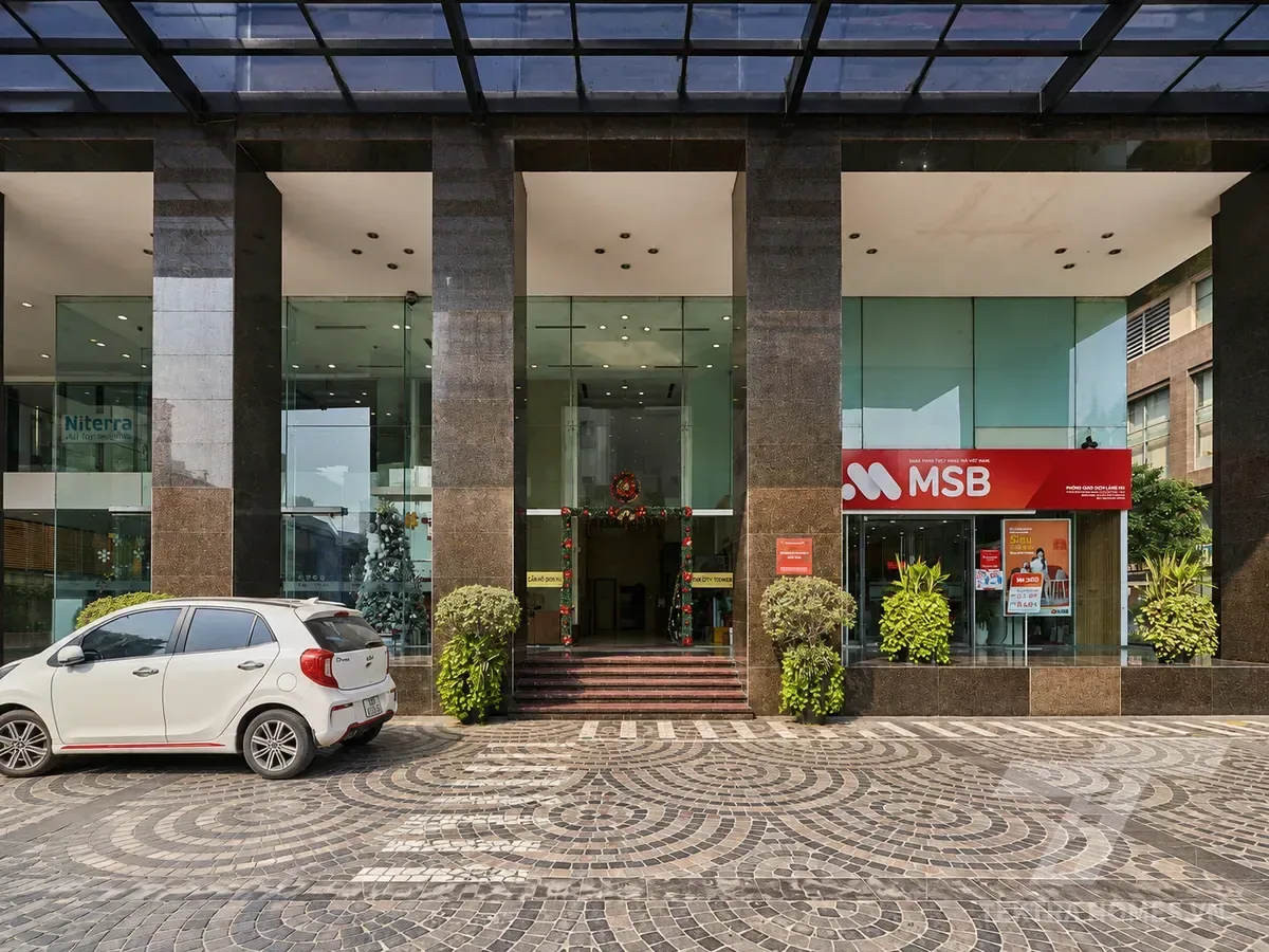 Mặt sảnh chính tòa Sky City Tower 88 Láng Hạ