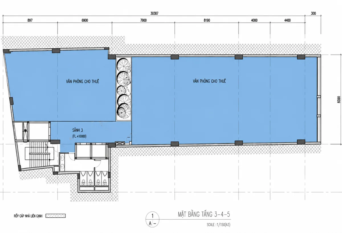 Bản vẽ tòa tòa TVL Building 153 Đội Cấn