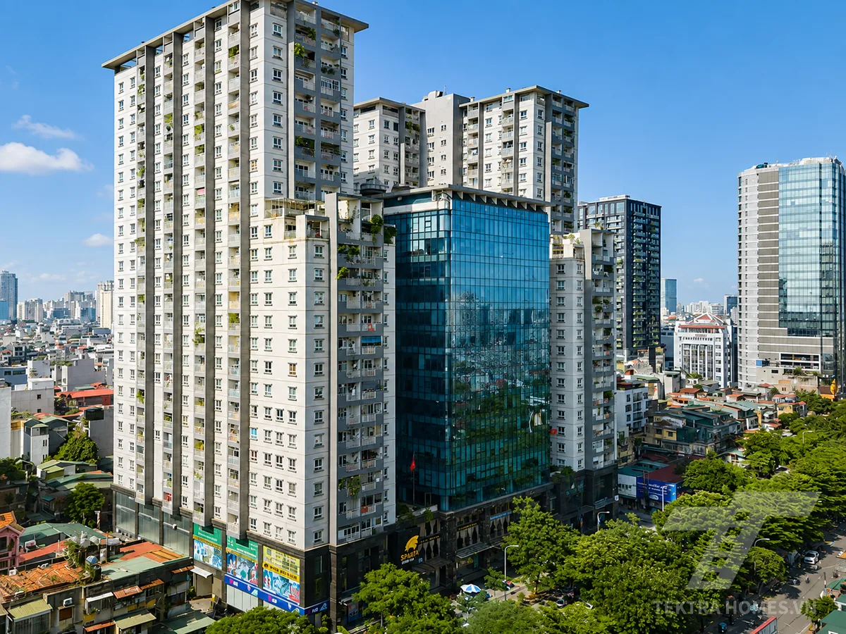 Toàn cảnh tòa Sông Hồng Park View 165 Thái Hà