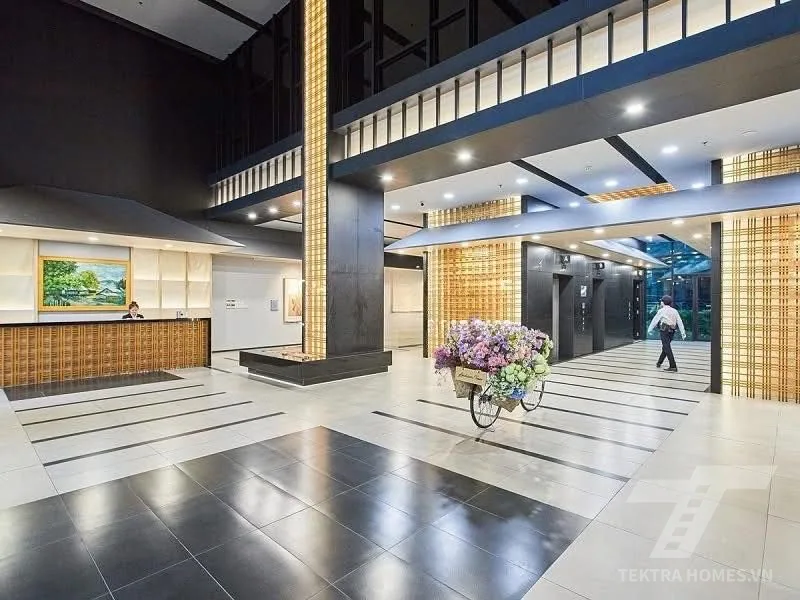 Khu vực quầy lễ tân Leadvisors Tower 643 Phạm Văn Đồng