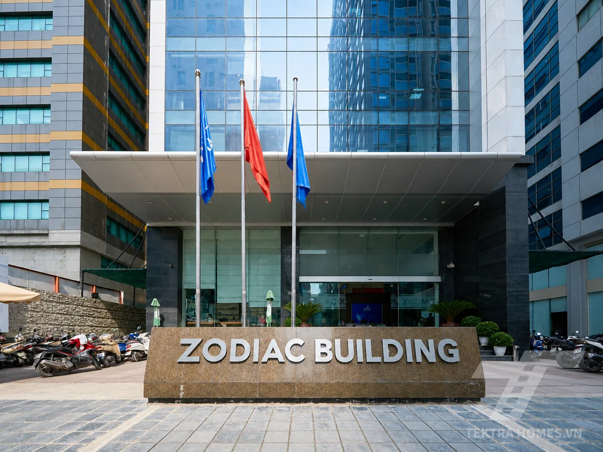 Mặt trước tòa Zodiac Building 01/19 Duy Tân