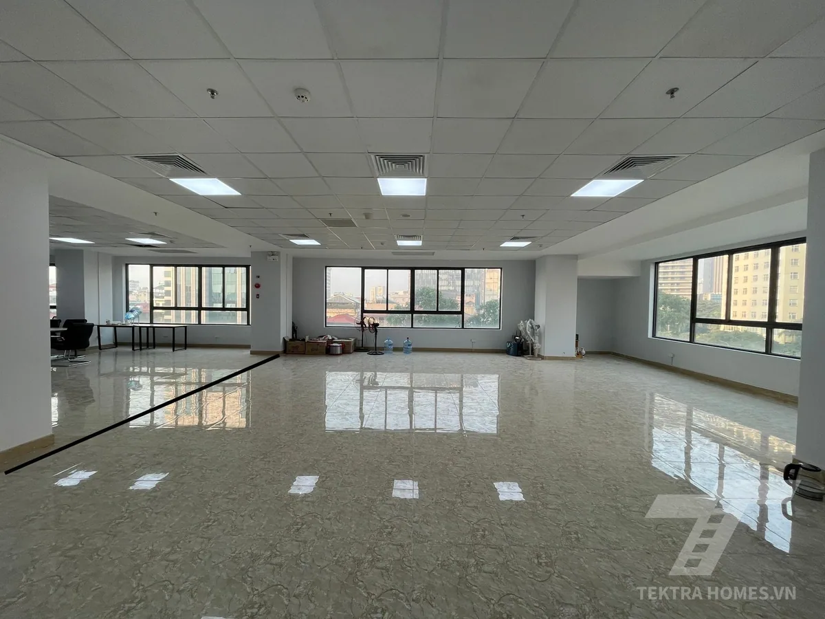 Diện tích mặt sàn trống tòa Liễu Giai Tower 25 Lê Văn Lương