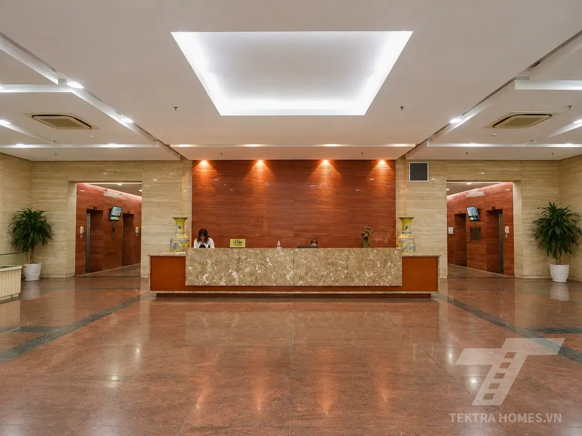 Khu vực lễ tân tòa Sudico Tower HH3 Mễ Trì