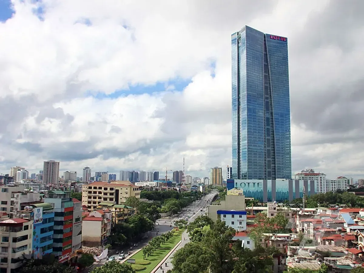 Toàn cảnh tòa văn phòng  Lotte Center 54 Liễu Giai
