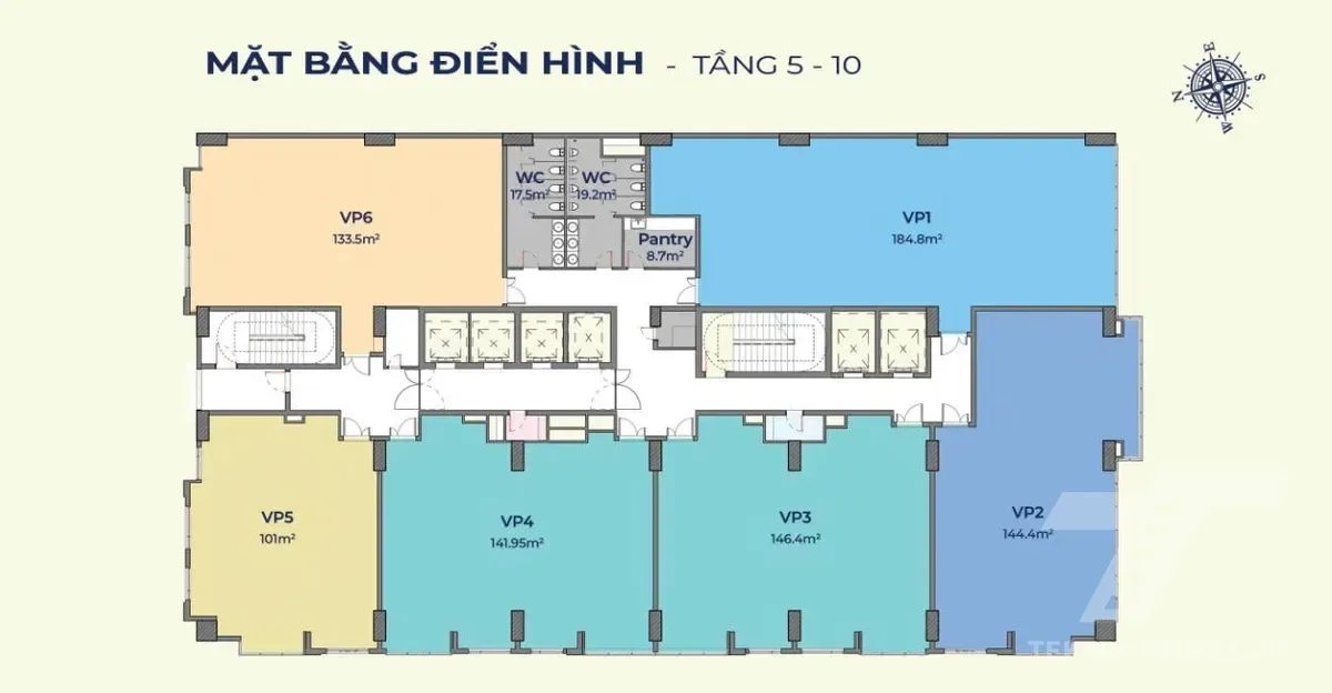 Bản vẽ tòa VP3 Sun Square 21 Lê Đức Thọ