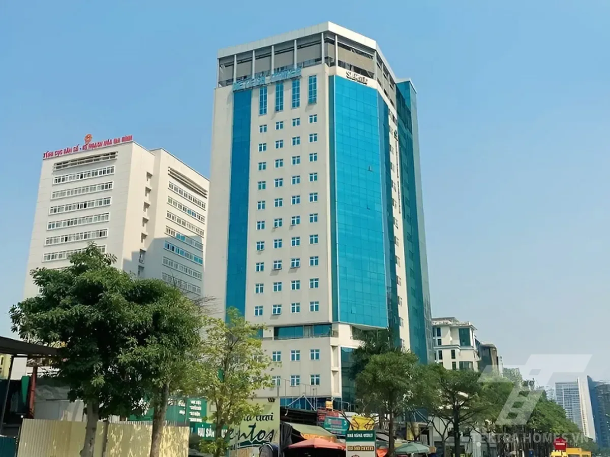 Mặt ngoài tòa Detech Tower1 8 Tôn Thất Thuyết