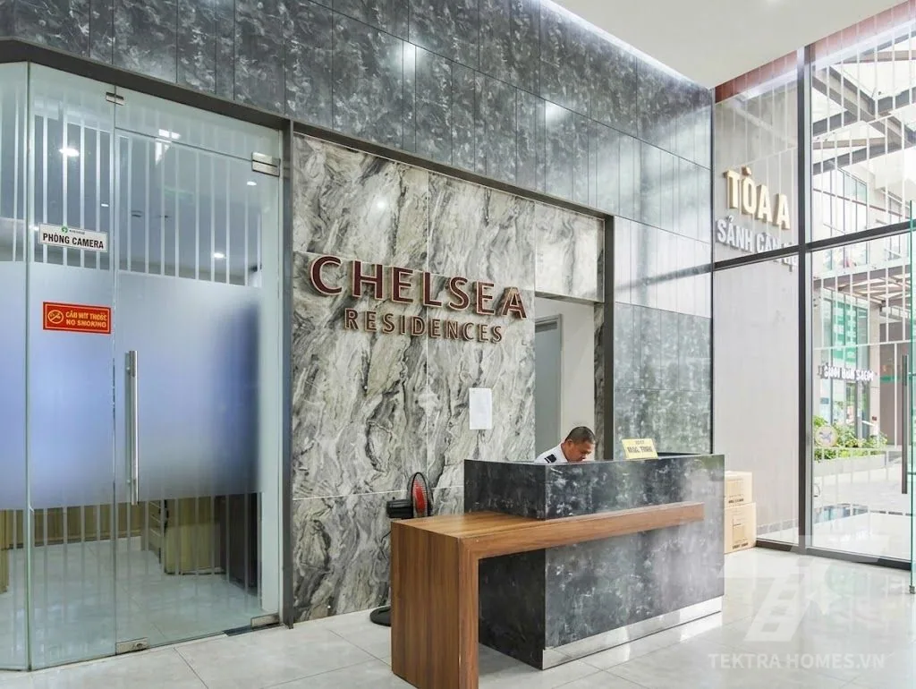 Khu vực lễ tân tòa Chelsea Residences 48 Trần Kim Xuyến