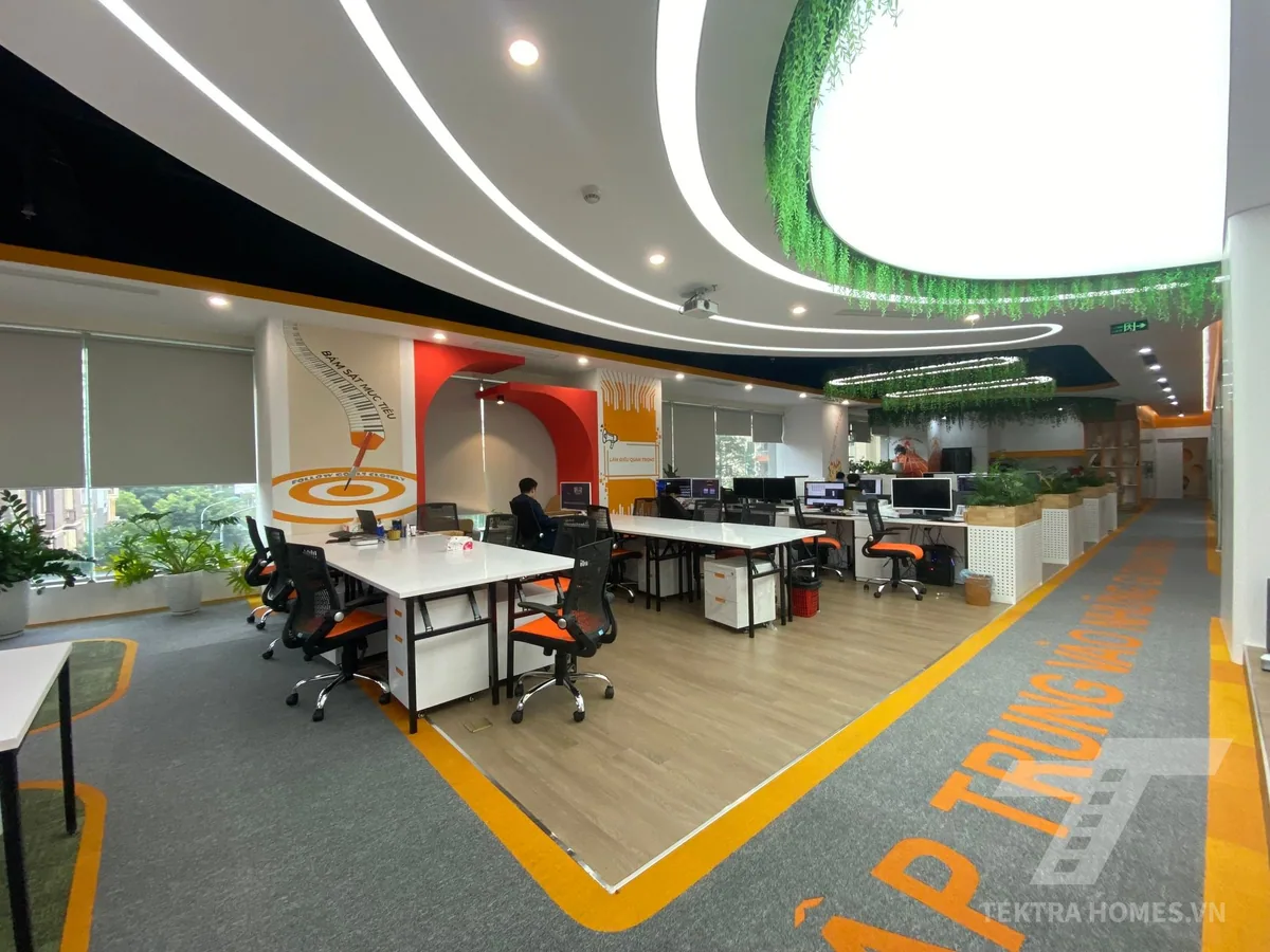 Mặt sàn diện tích trống tòa Green Park 33 Dương Đình Nghệ