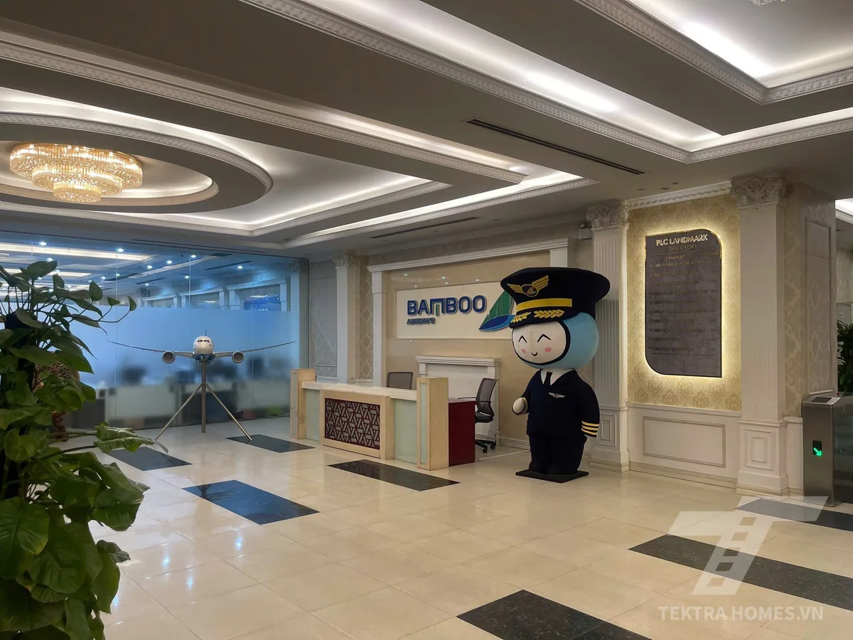 Mặt sảnh đón chờ khách tòa FLC Landmark Lê Đức Thọ