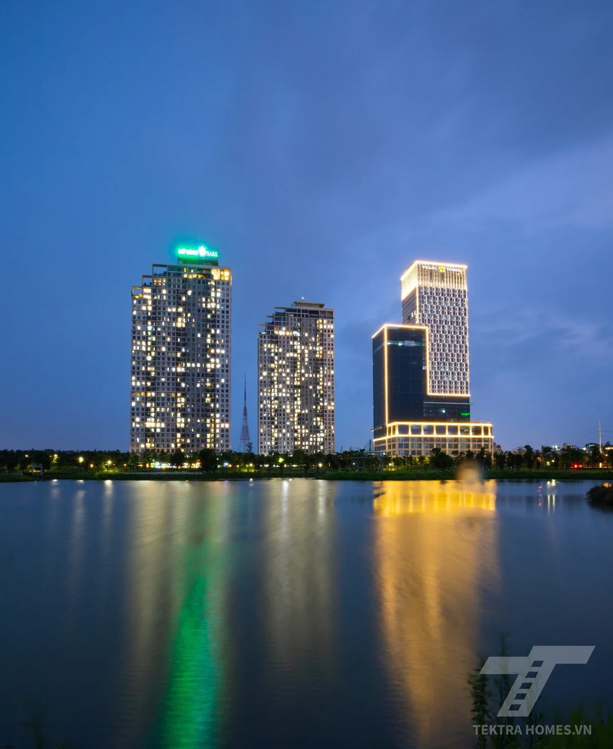 View về đêm tòa Pearl Tower 01 Châu Văn Liêm