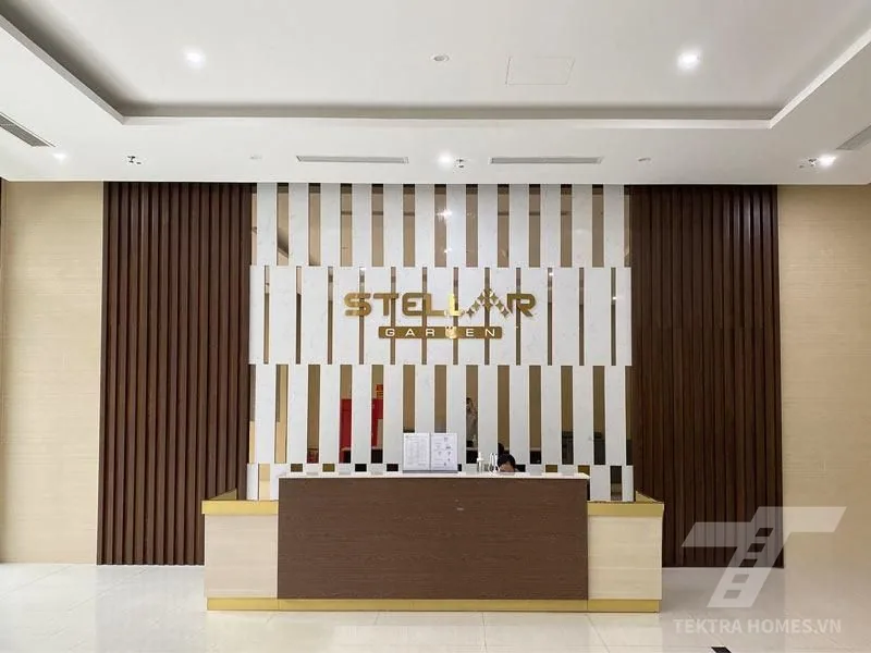 Khu vực lễ tân tòa Stellar Garden 35 Lê Văn Thiêm