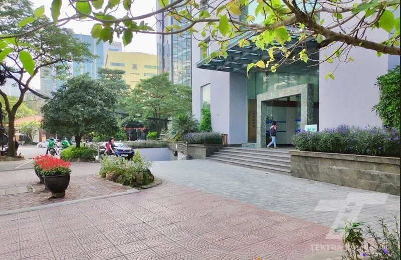 Mặt sảnh chính tòa SanNam Tower 78 Duy Tân