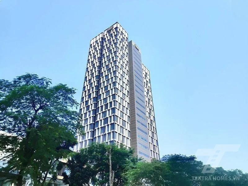 Mặt ngoài tòa Vinaconex Tower 34 Láng Hạ