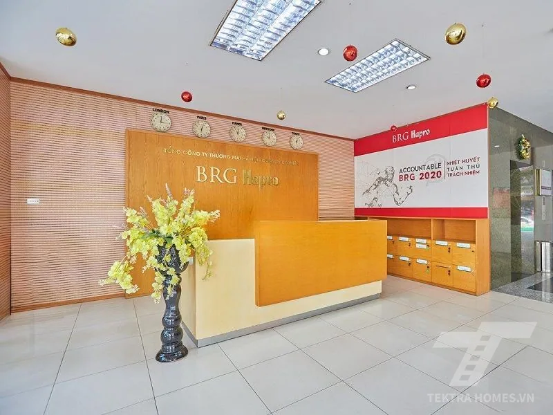 Khu vực lễ tân tòa Hapro Building 11B Cát Linh