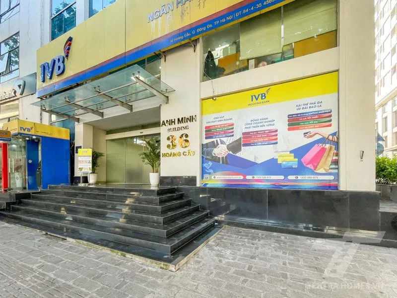Mặt sảnh chính tòa Anh Minh Building 36 Hoàng Cầu