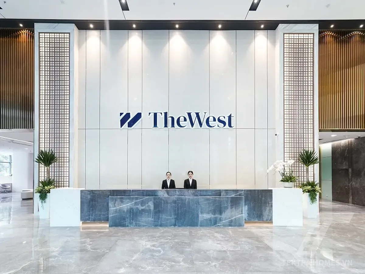 Khu vực lễ tân tòa The West 265 Cầu Giấy