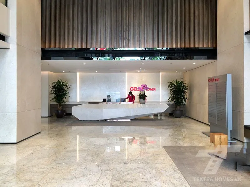 Khu vực lễ tân tòa Gelex Tower 52 Lê Đại Hành