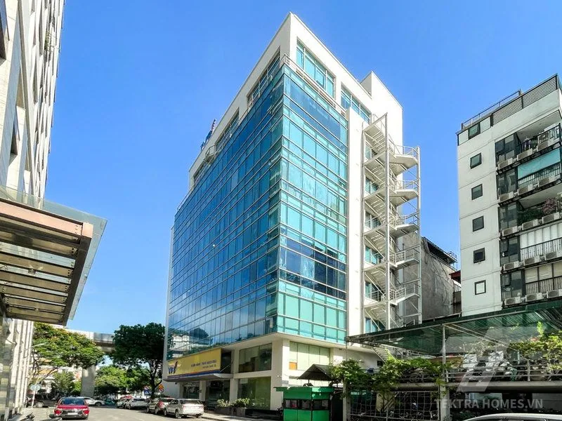 Mặt ngoài tòa Anh Minh Building 36 Hoàng Cầu