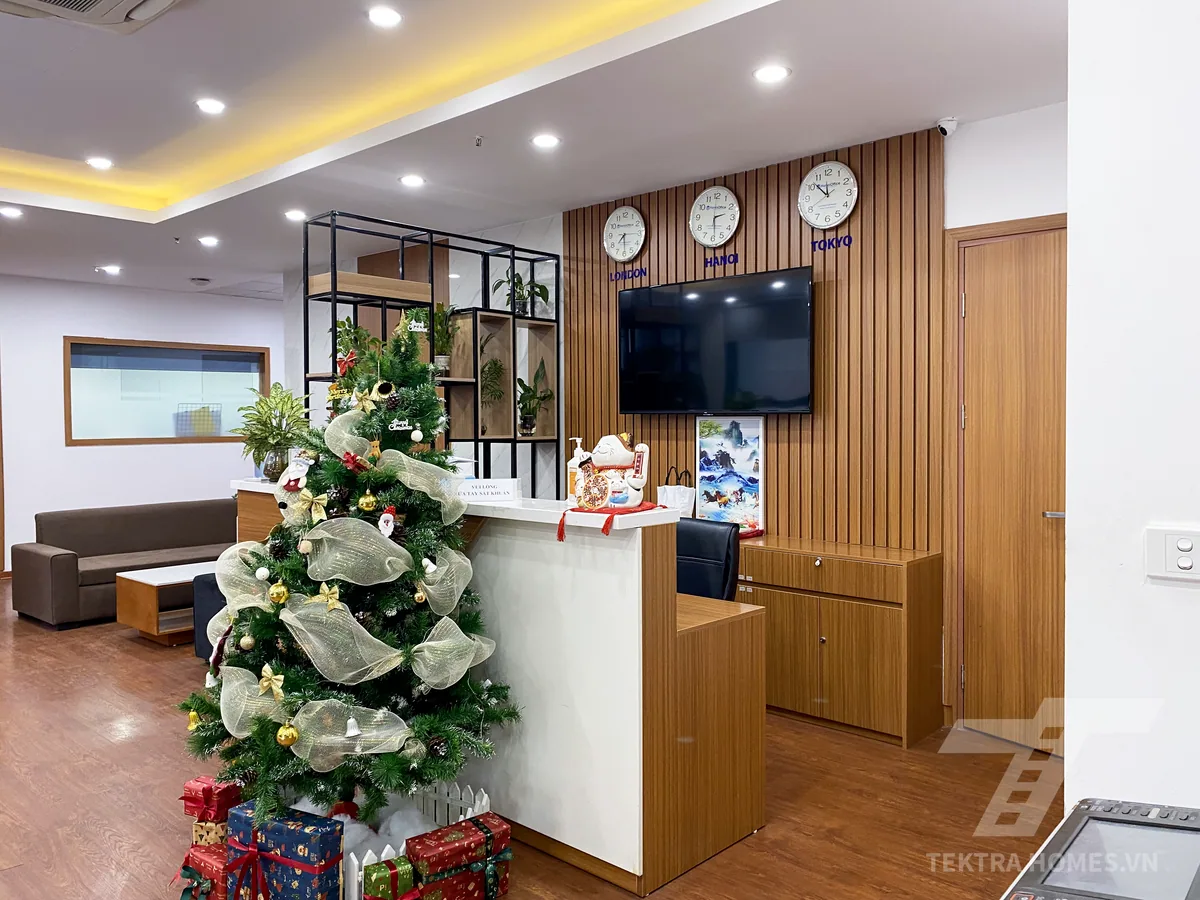 Khu vực lễ tân Hanoi Office - Helios Tower