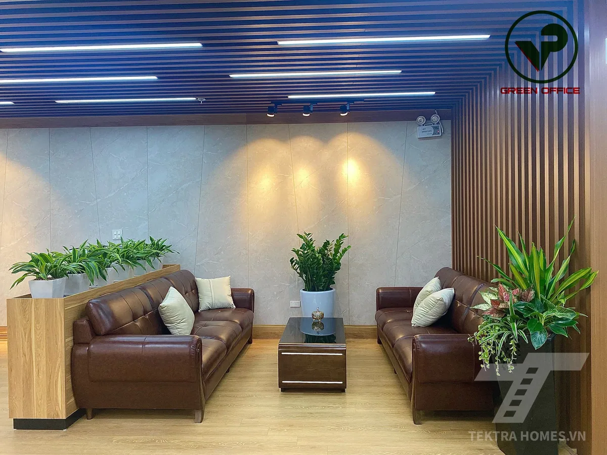 Khu vực tiếp khách văn phòng trọn gói Green Office - ICON4 Tower