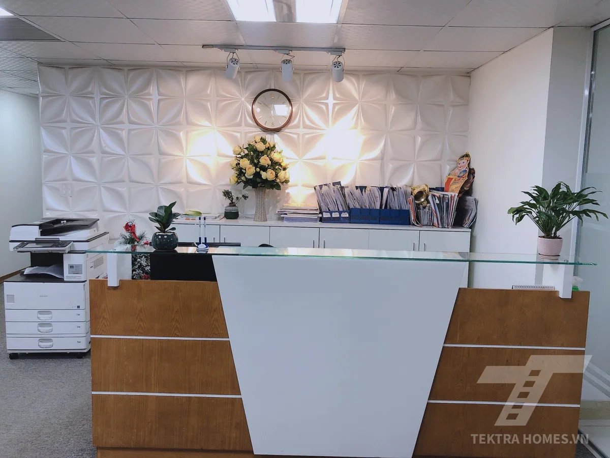 Khu vực lễ tân văn phòng trọn gói Green Office - MD Complex