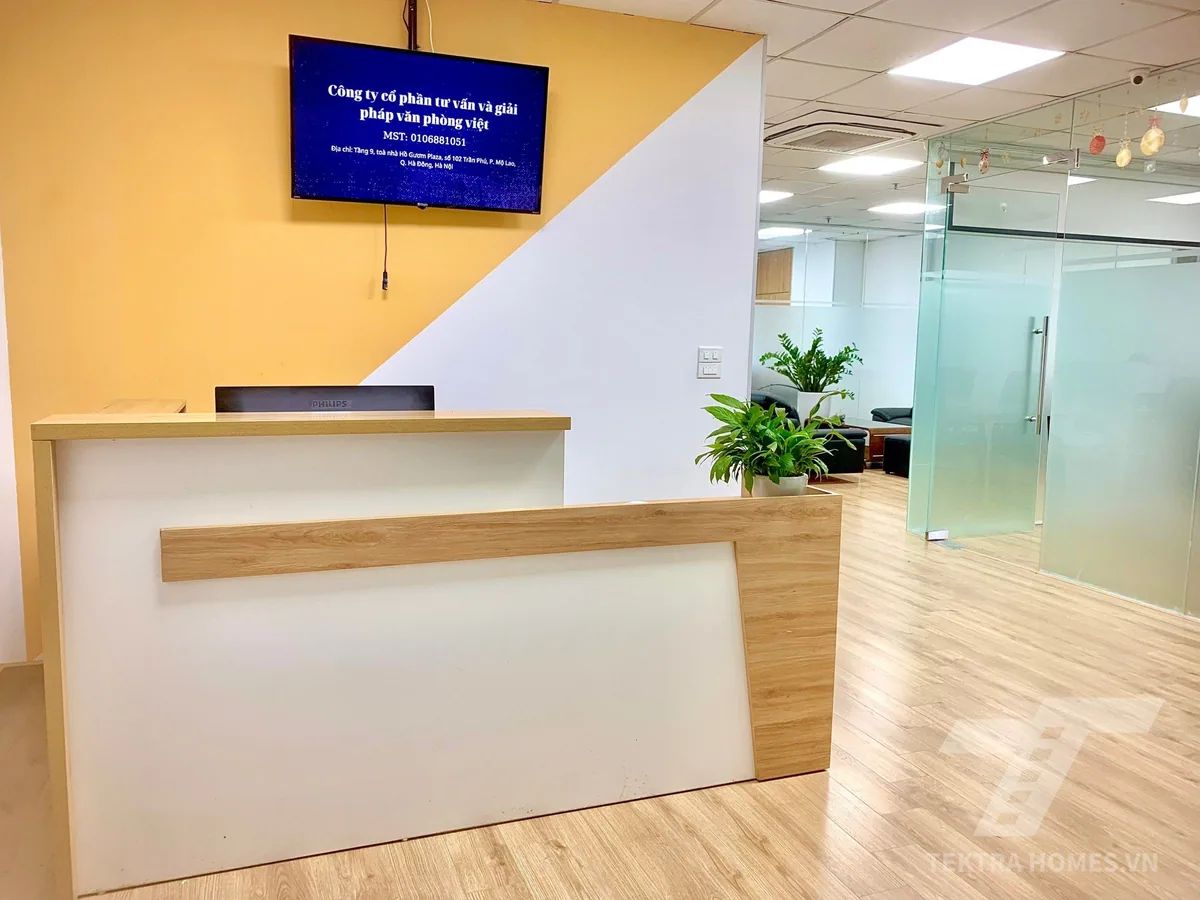 Sảnh lễ tân văn phòng trọn gói Green Office - Hồ Gươm Plaza